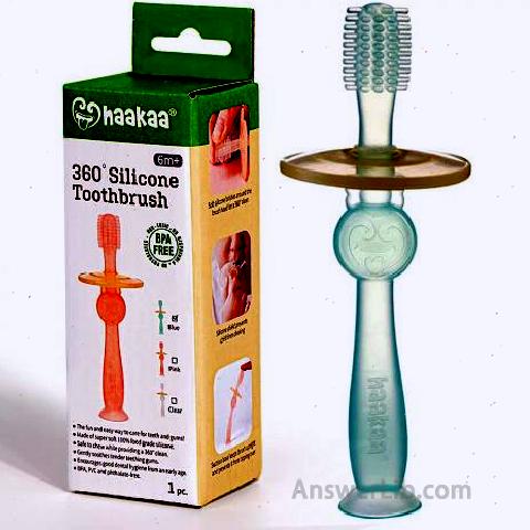 长柄式的Silicone toothbrush