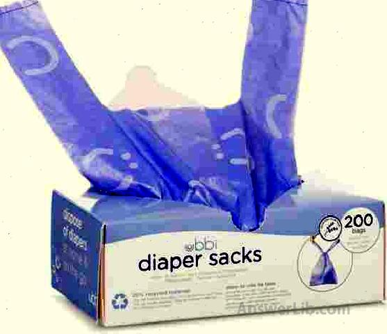 Ubbi Disposable Diaper Sacks Lavender Scented Easy To Tie Tabs Diaper Disposal or Pet Waste Bags 200 Count