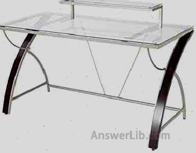 Best texture glass desk: RealSpace® Axley 55 "W Glass Computer Desk, Cherry/Silver \\\\\\\\\\\\\\\\\\\\\\\\\\\\\\\\\\\\\\\\\\\\\\\\ n