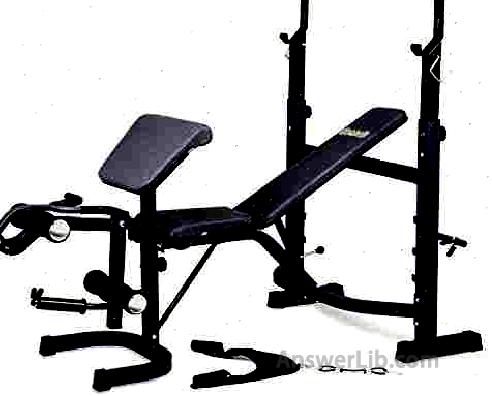 Body Champ Olympic Weight Bench, Workout Equipment for Home Workouts, Bench Press with Preacher Curl, Leg Developer and Crunch Handle for At Home Workouts, Dark Gray/Black, BCB5860