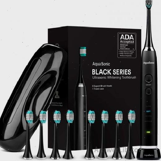 Electric toothbrush with wireless charging function: Aquasonic Ultra Whitening Toothbrush