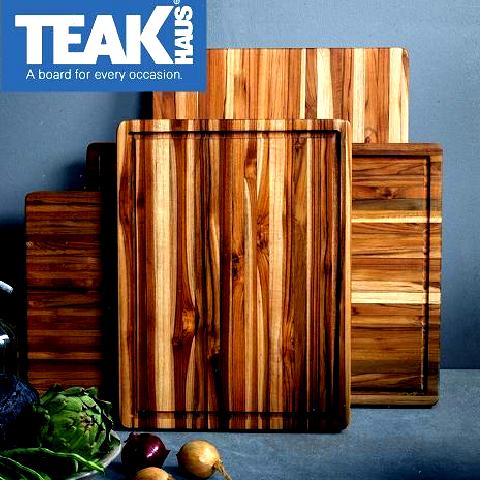 The most suitable cutting board used at the party: Teakhaus Edge Grain Carving Board