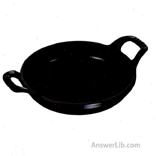 Staub cast iron pot is round without cover