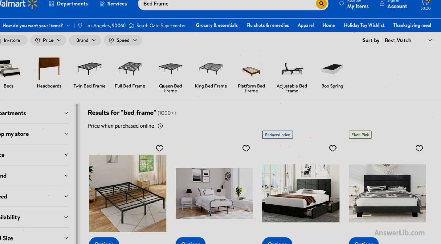 从 Walmart 购买bedstead