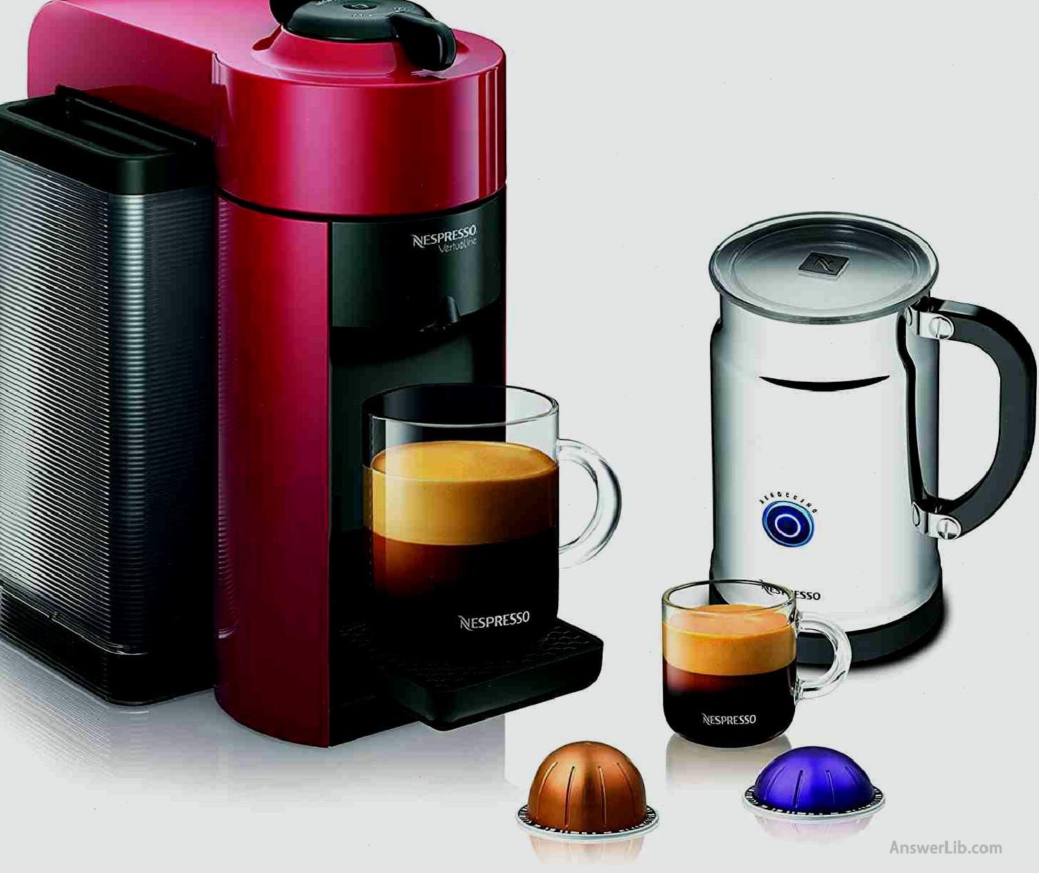 Best Milk Bubble Cup Accessories Nespresso Capsule Coffee Machine: Nespresso A+GCC1-US-Re-Ne Vertuoline Coffee & ESPRESSO MAKER with Aeroccino Plus Milk Frother