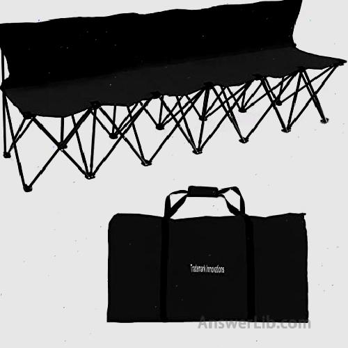 Trademark Innovations Portable 6 Seater Folding Team Sports Sideline Bench