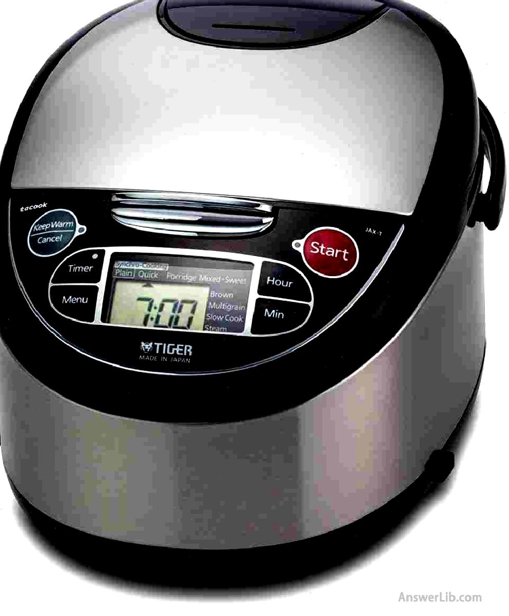 The best time-time tiger rice cooker: Tiger Jax-T10U-K Micom Rice Cooker with Food Steamer & Slow Cooker