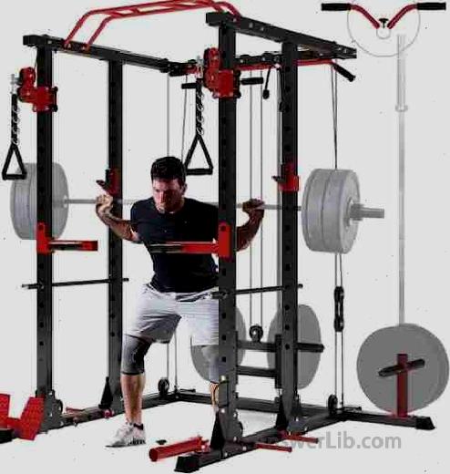 Mikolo Power Cage with LAT Pull Down System 1500lbs Squat Rack