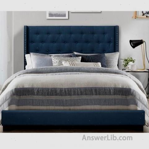 最时尚外观设计Cash cushion bed frame：Aadvik Tufted Upholstered Low Profile Standard Bed