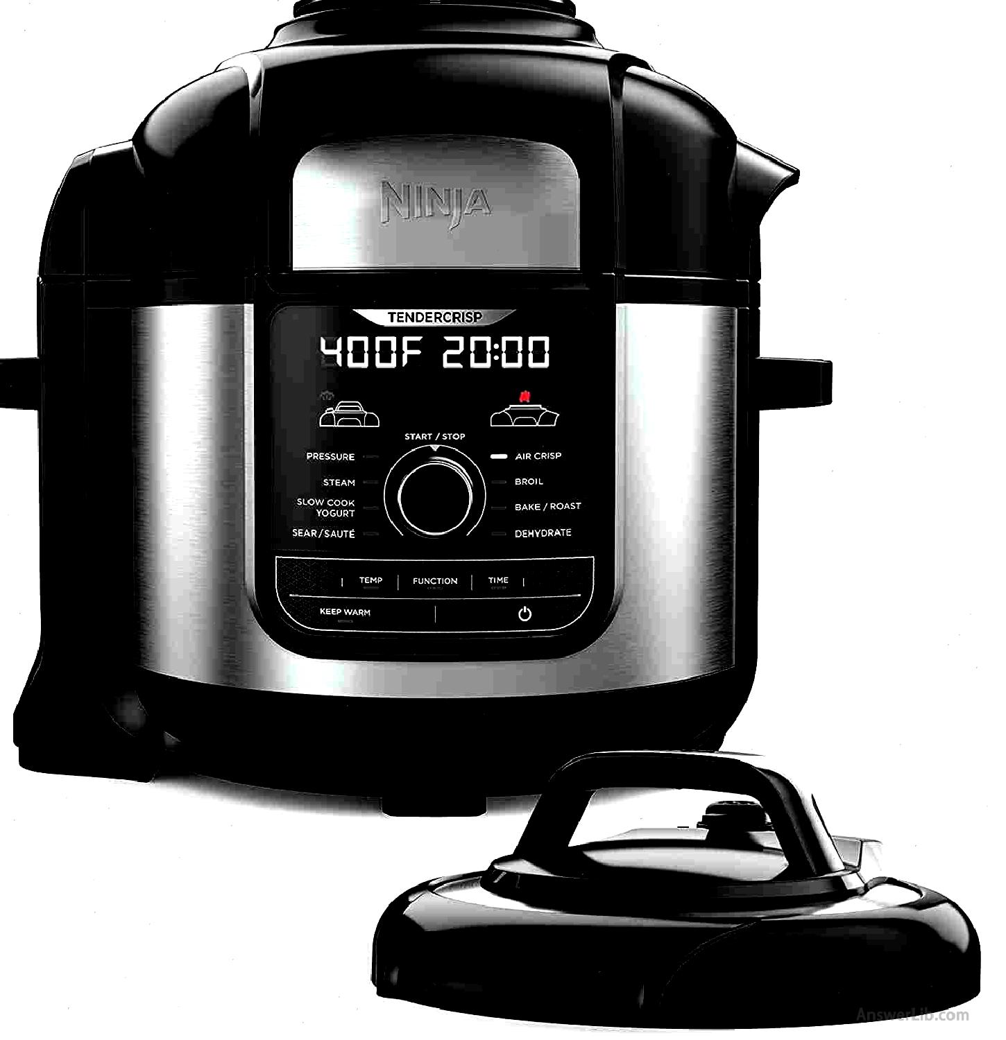 Ninja high-pressure cooker with air fried function: NINJA FD401 Foodi 12-In-1 Deluxe XL 8 Qt.Pressure Cooker & Air Fryer