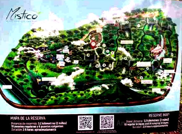 Mistico Arenal Park Map