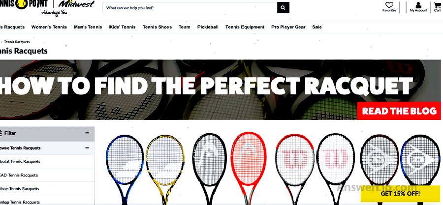 Buy tennis rackets from Tennis Point