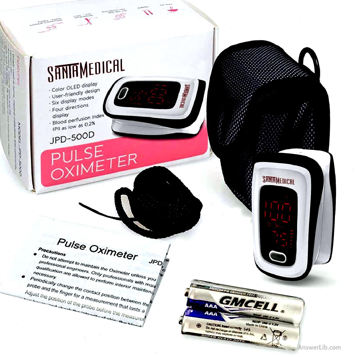 Still recommended blood oxygen meter-5.Still recommended blood oxygen instrument: Santamedical Fingertip Pulse Oximeter