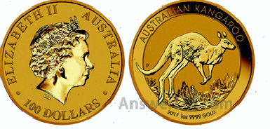 Australian kangaroo gold coin