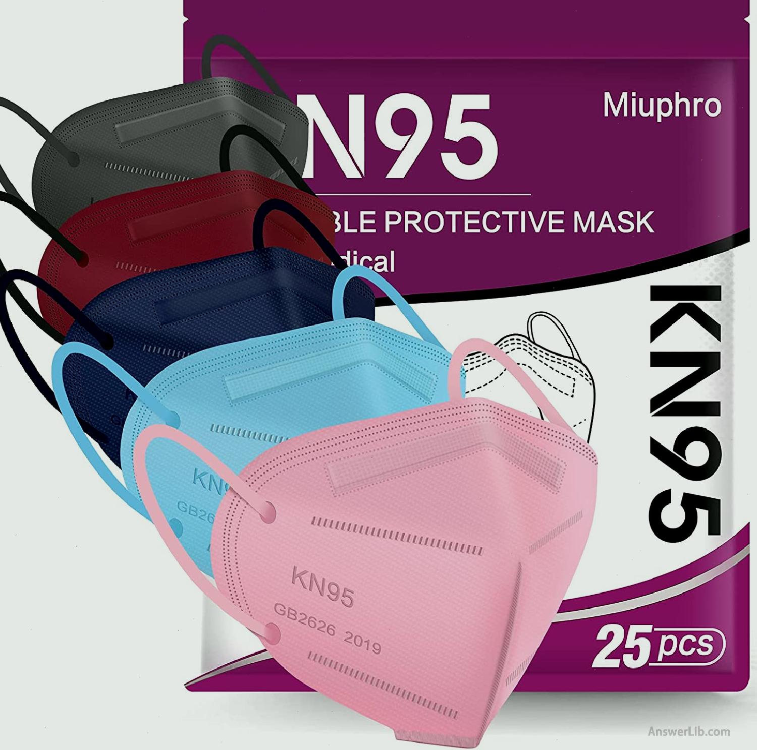 Adult N95 mask: MIUPHRO MULTICOLOR KN95 Face Mask