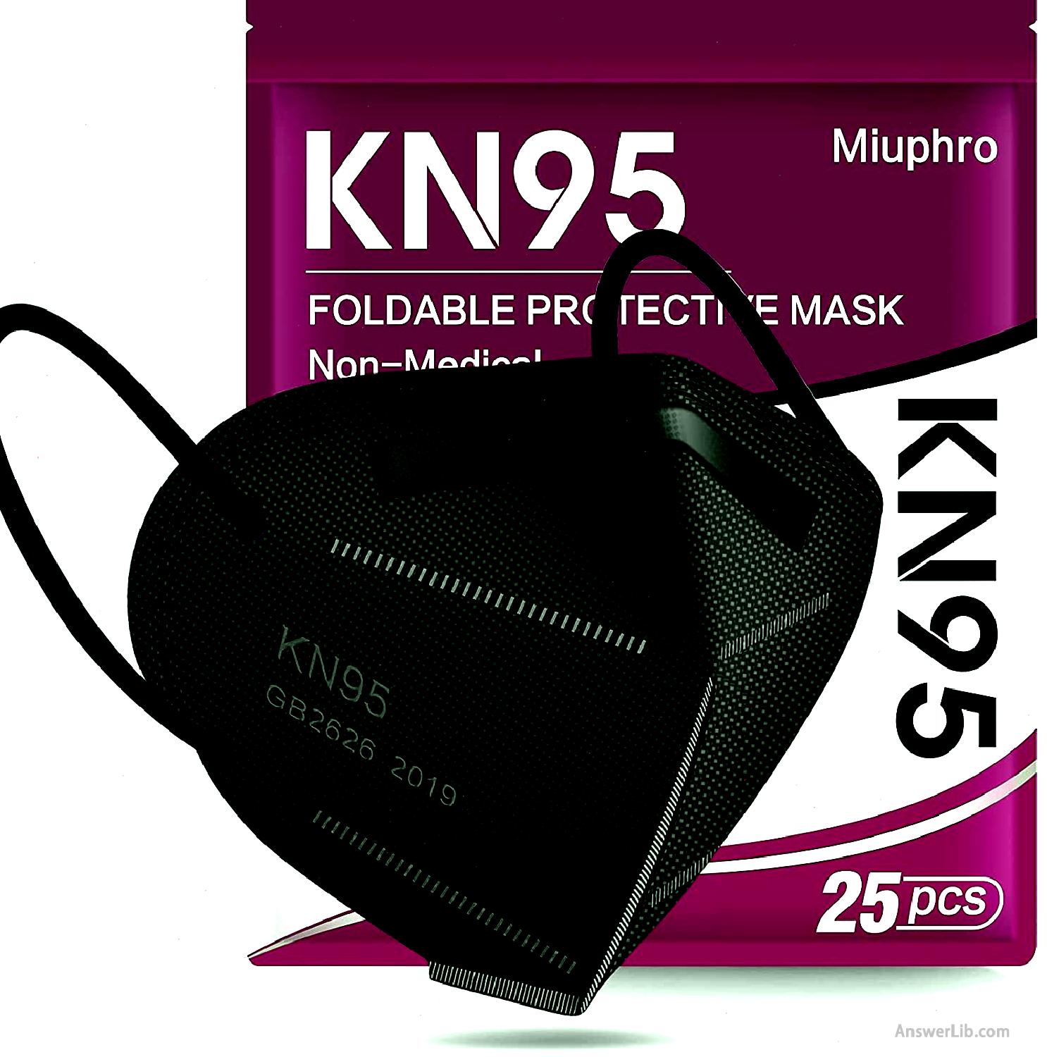 Adult KN95 mask: MIUPHRO 5-PLY KN95 Breathable Safety Masks