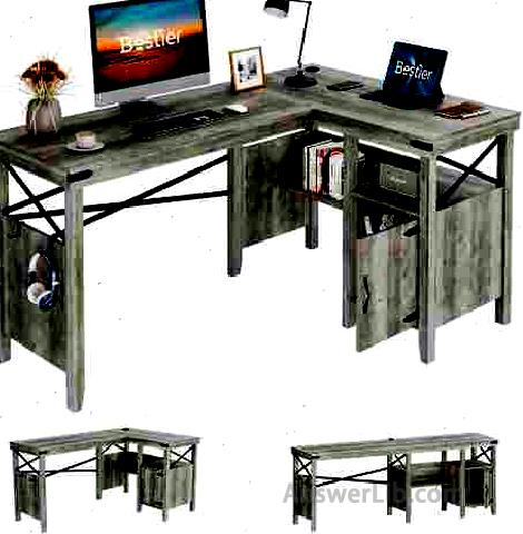 Best pattern flexible adjustment desk: Bestier L-Shaped Computer Desk with Storage Cabinet and Booksheld \\\\\\\\\\\\\\\\\\\\\\\\\\\\\\\\\\\\\\\\\\\\\\\\ n