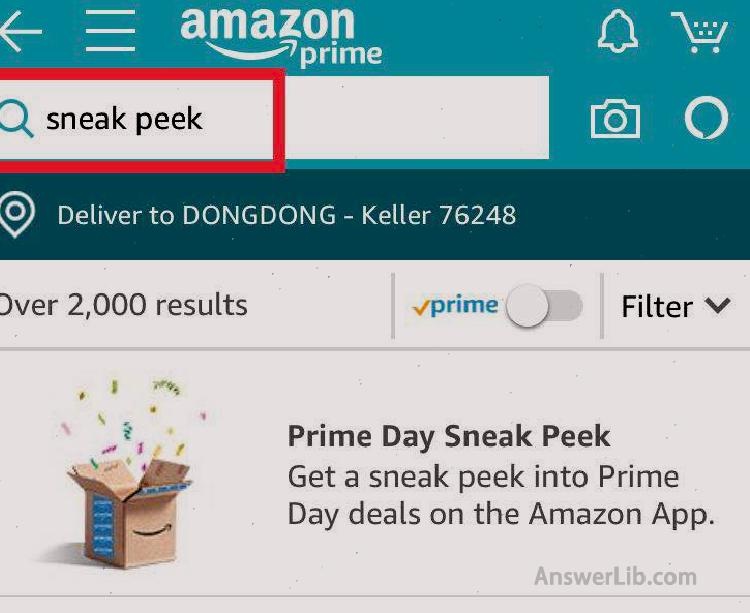 Amazon Prime Day Sneak Peek Amazon APP