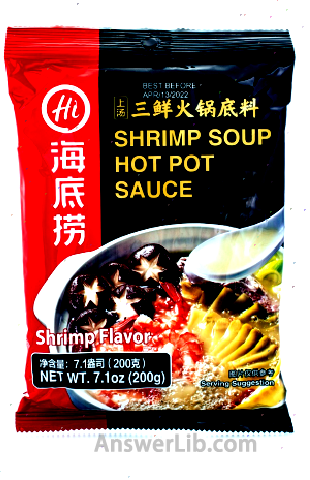 Haidilao Soup Sanxian Hot Pot bottom (fresh shrimp flavor) 200 grams \\\\\\\\\\\\\\\\\\\\\\\\\\\\\\\\\\\\\\\\\\\\\\\\ n