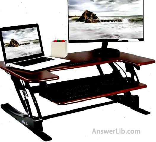 The lifting platform that can be placed on the existing table: vivo Stand up Desk Converte