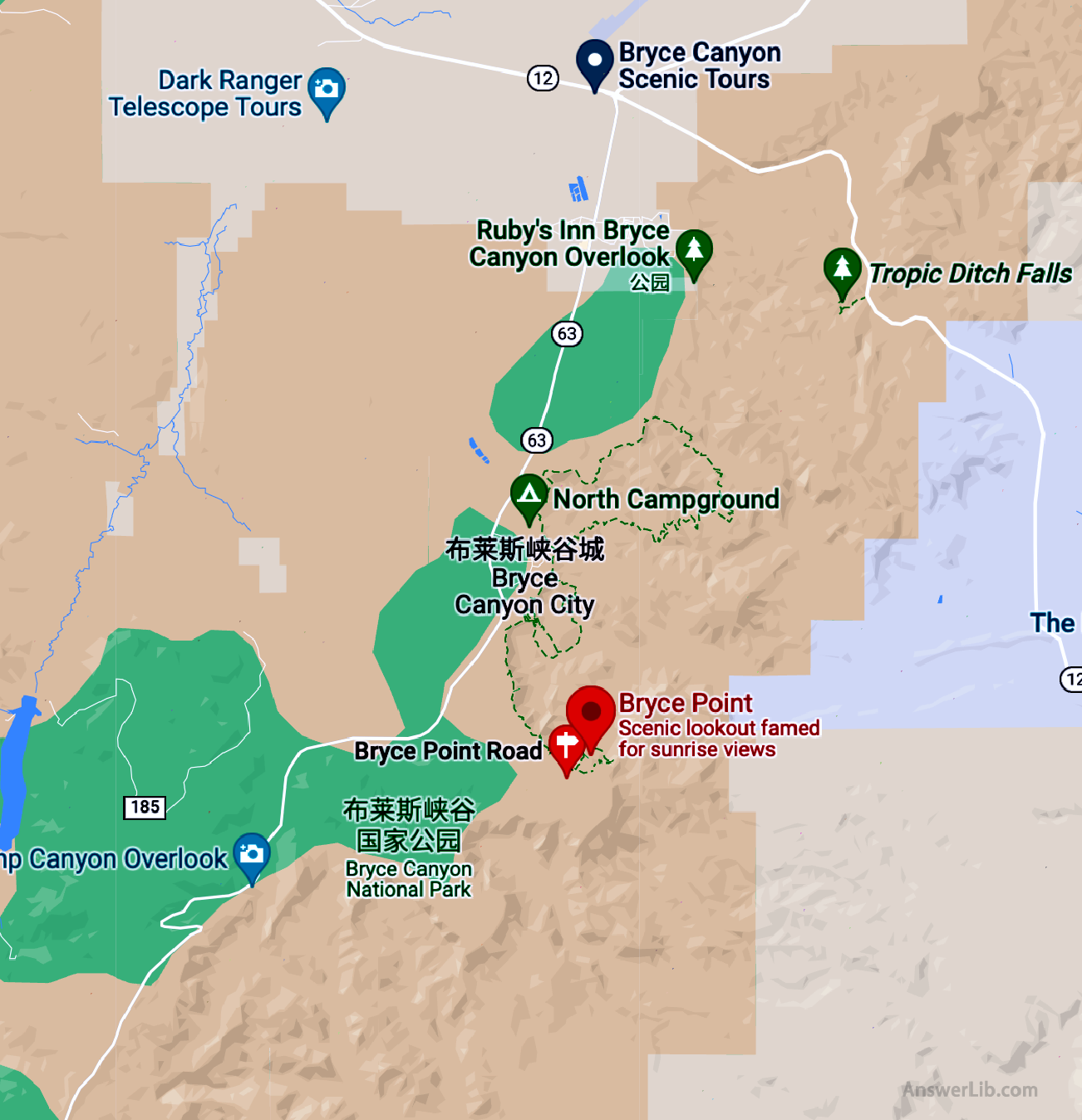 Byrce Point map