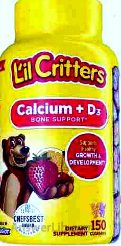 Lil Critters Calcium Gummy Bears with Vitamin D3