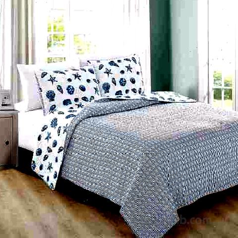 Best Double-sided bed cover: Great Bay Home Soft All-Season Luxury Microfiber Reversible Bedspread