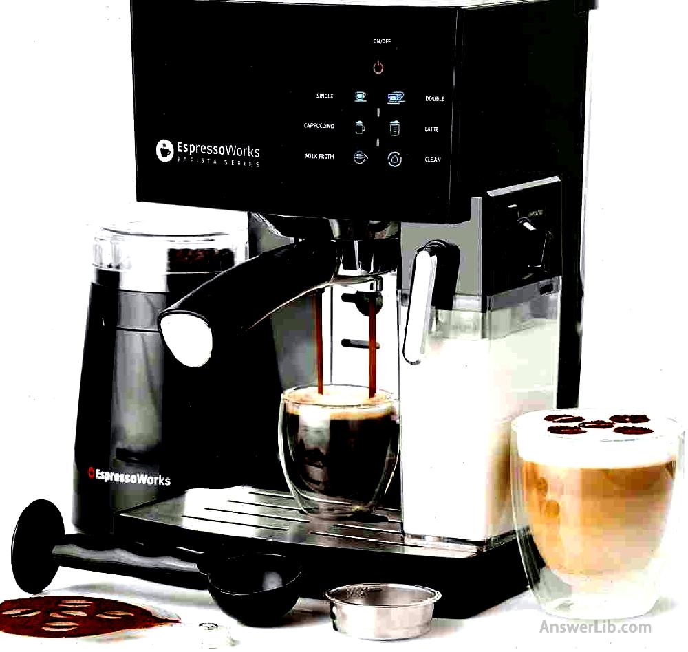 The best capacity Delong coffee machine: ESPRESSO MACHINE, Latte & CAPPUCCINO MAKER-10 PC ALL-INE ESPRESO MAKER WILK STEAMER