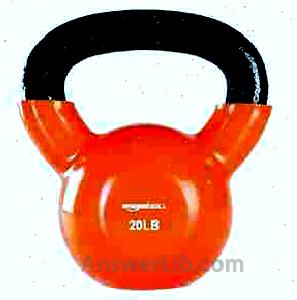 Provide 60 pounds of weight pot bells: Amazon Basics Vinyl Kettlebell