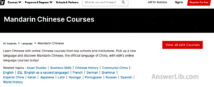 EDX Chinese course