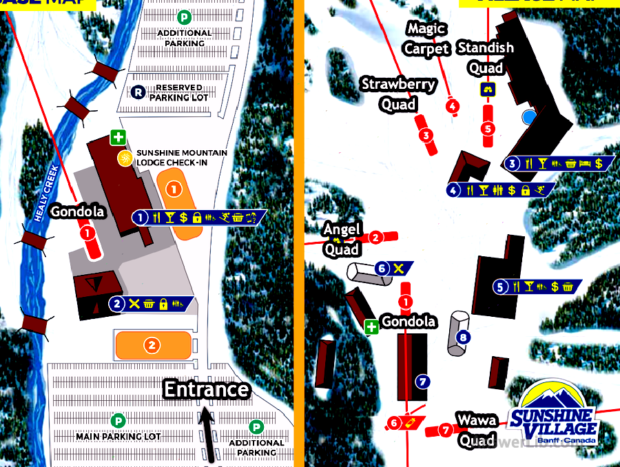 Sunshine Village Maps