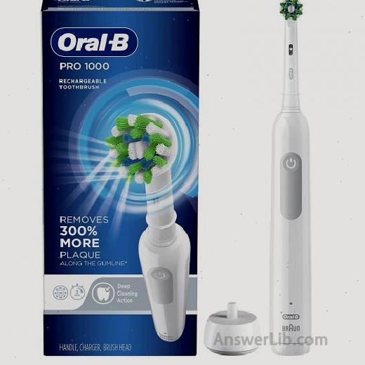 Three-dimensional cleaning electric toothbrush: ORAL-B 1000 Electric Toothbrush White