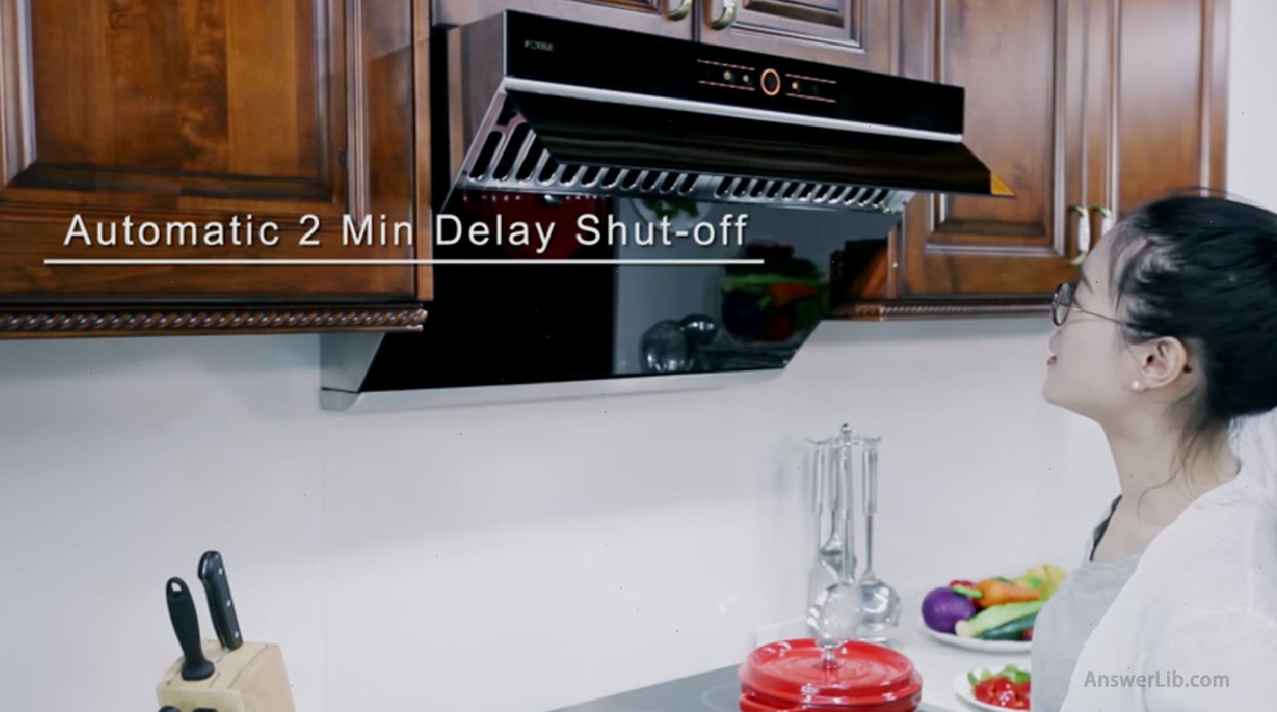 The delay shutdown function of the square range hood