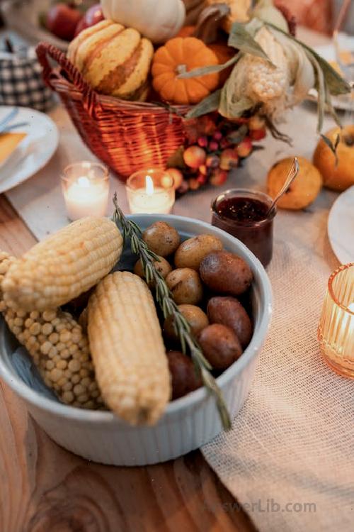 Brown and white corn brown woven basket