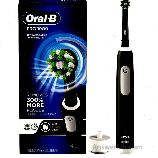 Three-dimensional cleaning electric toothbrush: ORAL-B 1000 Electric Toothbrush Black