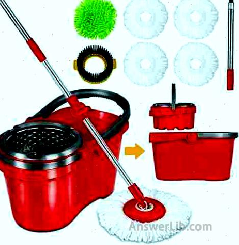 HAPINNEX Spin Mop and Bucket with Wringer Set for Home Kitchen Floor Cleaning