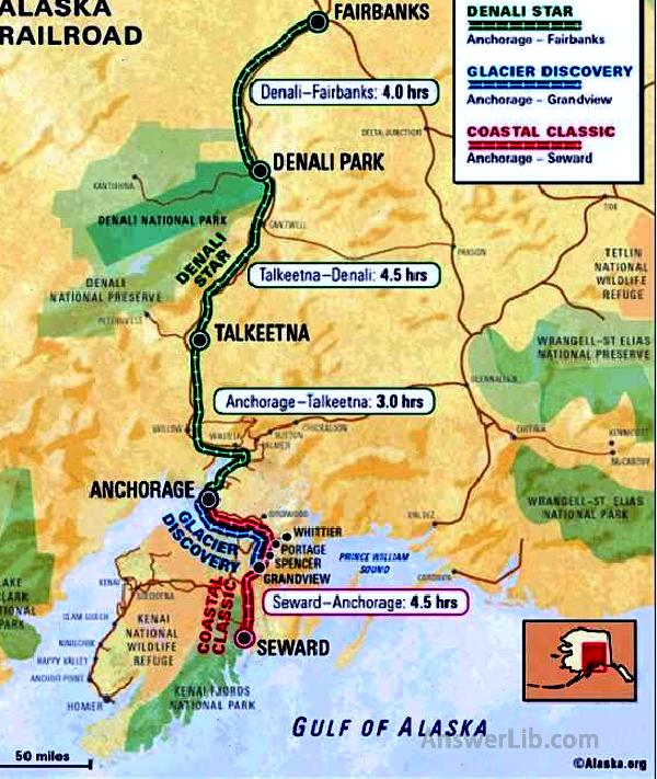 Alaska Railroad Map