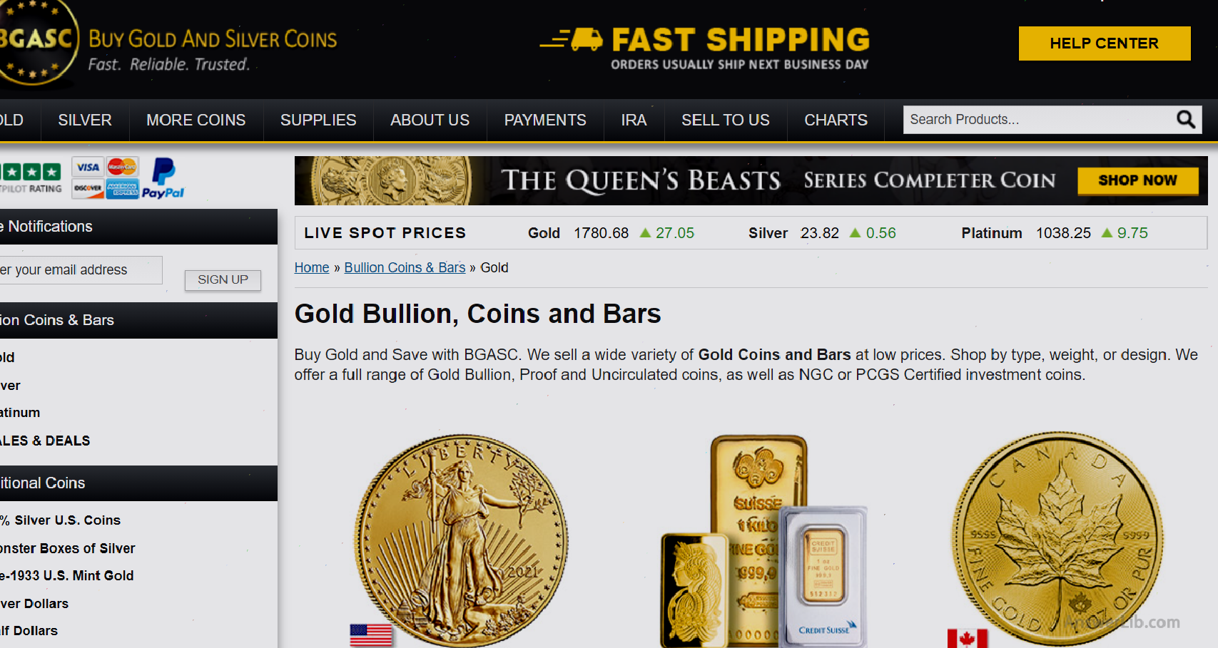 BUY GOLD AND SILVER COINS