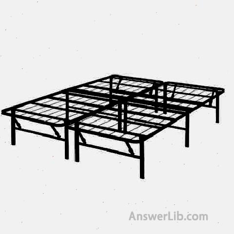 Mainstays 14" High Profile Foldable Steel Queen Platform Bed Frame, Black