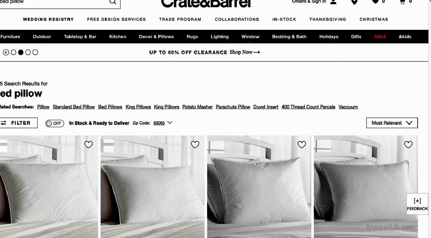 Buy pillows from Crate & Barrell