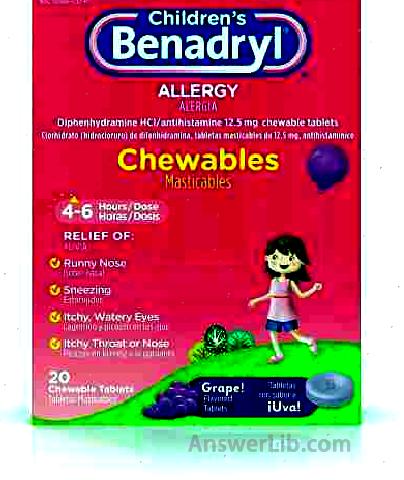 Benadryl children's anti-allergic chewing tablet