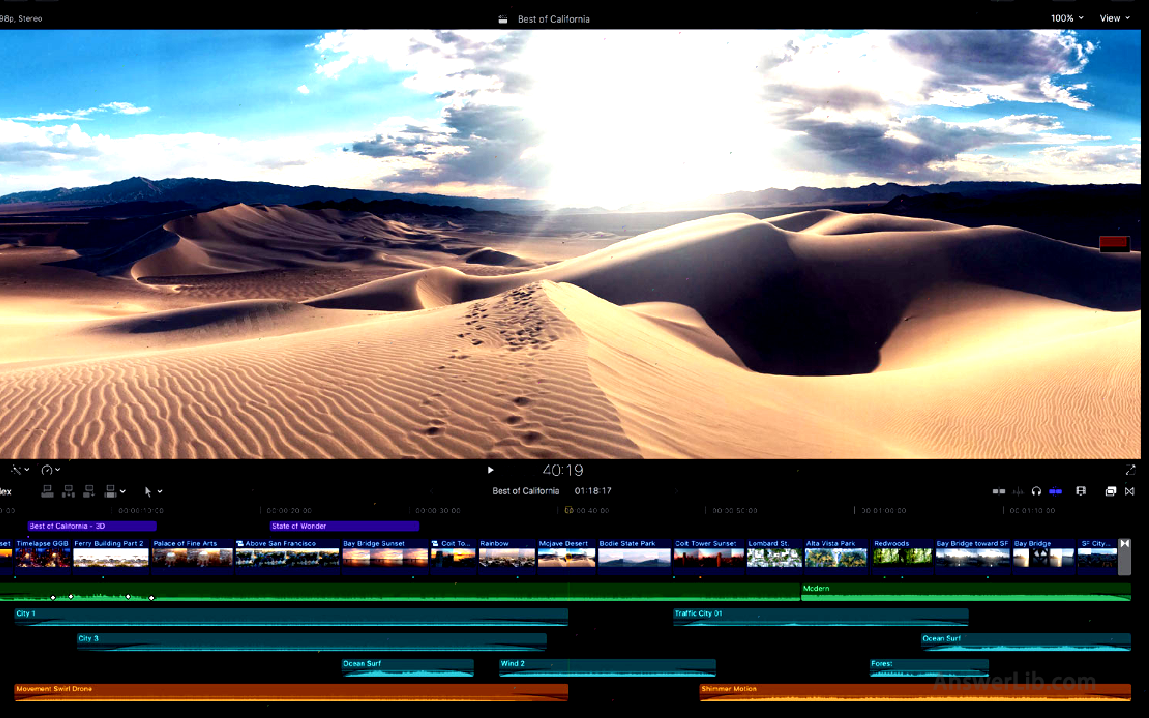 Video editing software that is most suitable for Apple Mac: Apple Final Cut Pro X