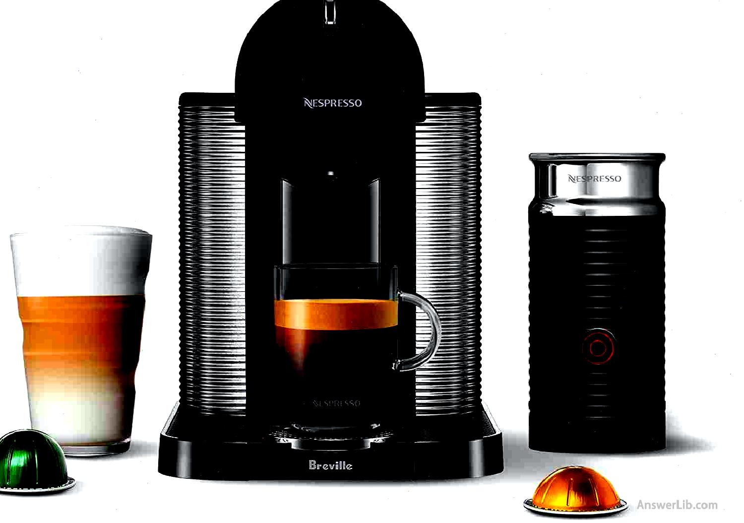 Best Water Tank Design Breville Nespresso Capsule Coffee Machine: NESPRESSO BNV250BKM Vertuo Coffee and ESPRESSO MACHINE