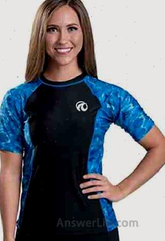 Aqua Design Womens Big Wave Rash Guard UPF 50 Comfort Fit Swim Rashie Shirt XXX Large