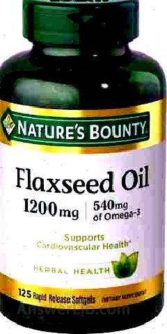 Nature's Bounty Flaxseed and Omega 3