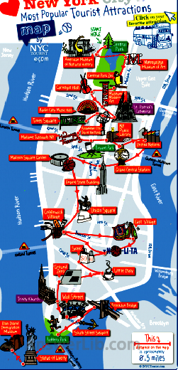 map nyc Attractions