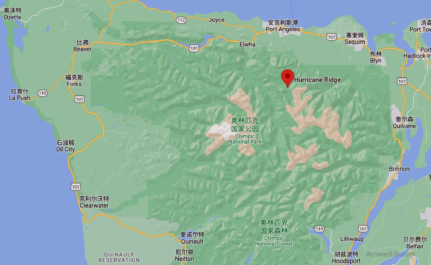 Hurricane Ridge Map