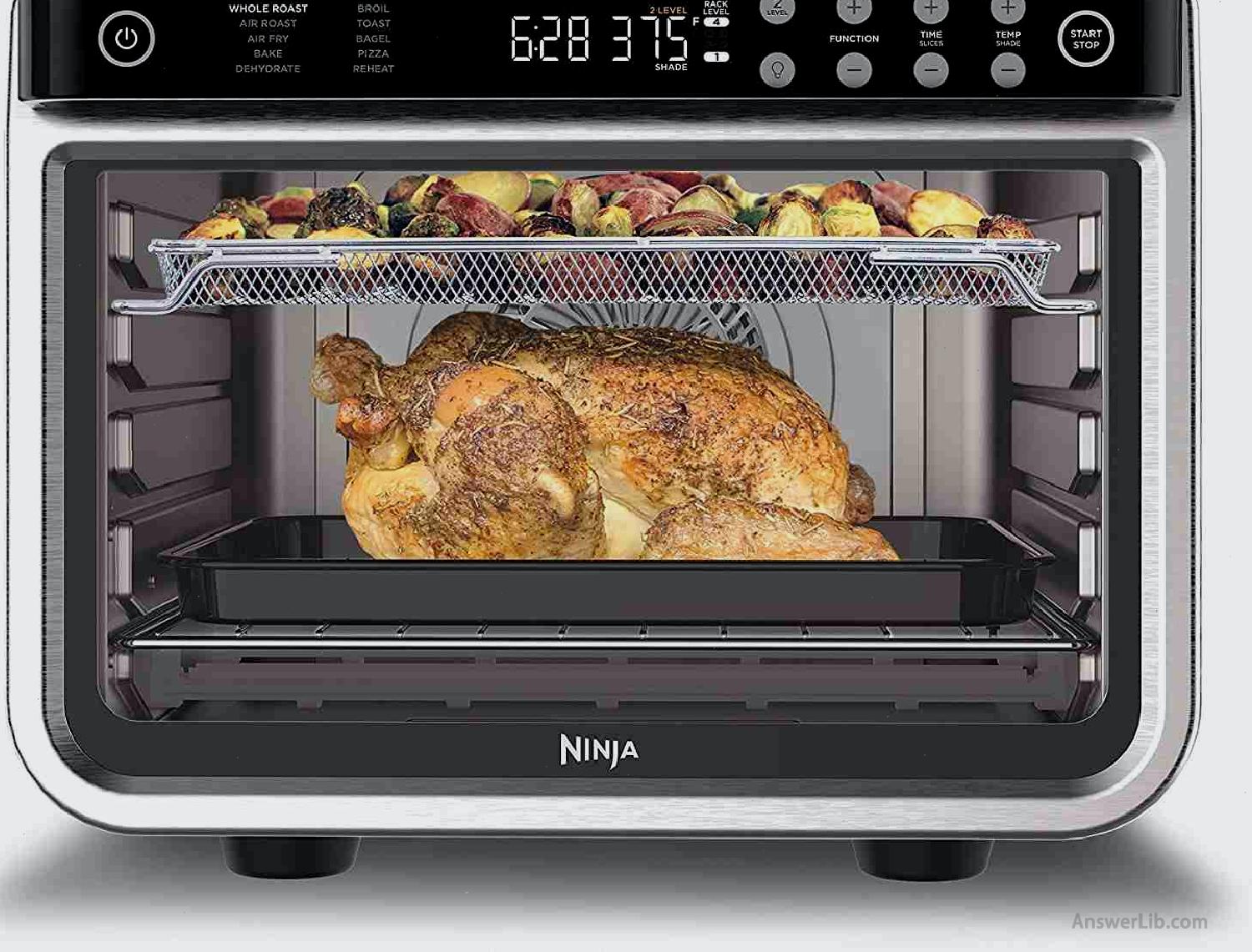 NINJA electric oven with air-frying function: Ninja DT201 Foodi 10-In-1 XL Pro Air Fry Digital Countrtop Conversion Toaster Oven