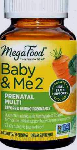 MegaFood Baby & Me 2 Prenatal Multi