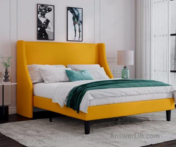 最丰富配色bedstead：Allewie Queen Size Modern Platform Bed Frame